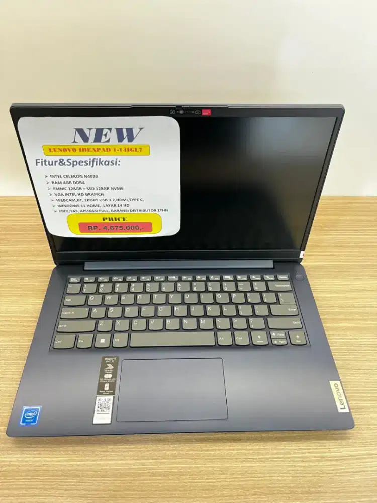 NEW Lenovo Ideapad 1i 14IGL7 intel N4020 4GB RAM Windows 11