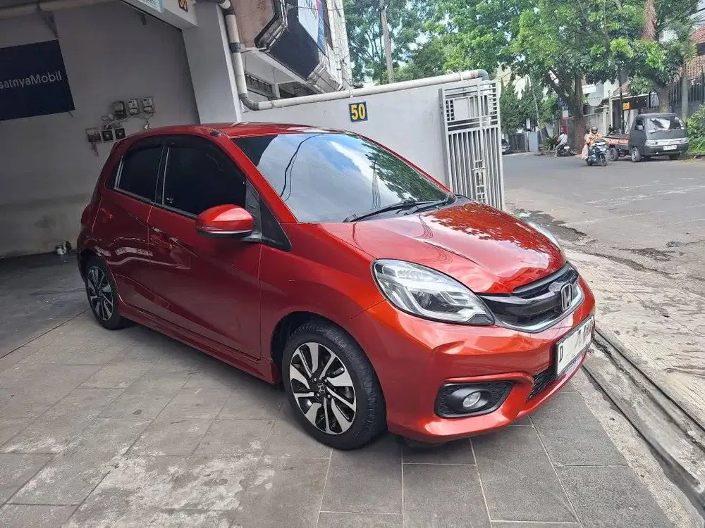 KM 36RB BRIO 1.2 RS CVT AT 2018 HONDA MATIC ORANGE RENDAH