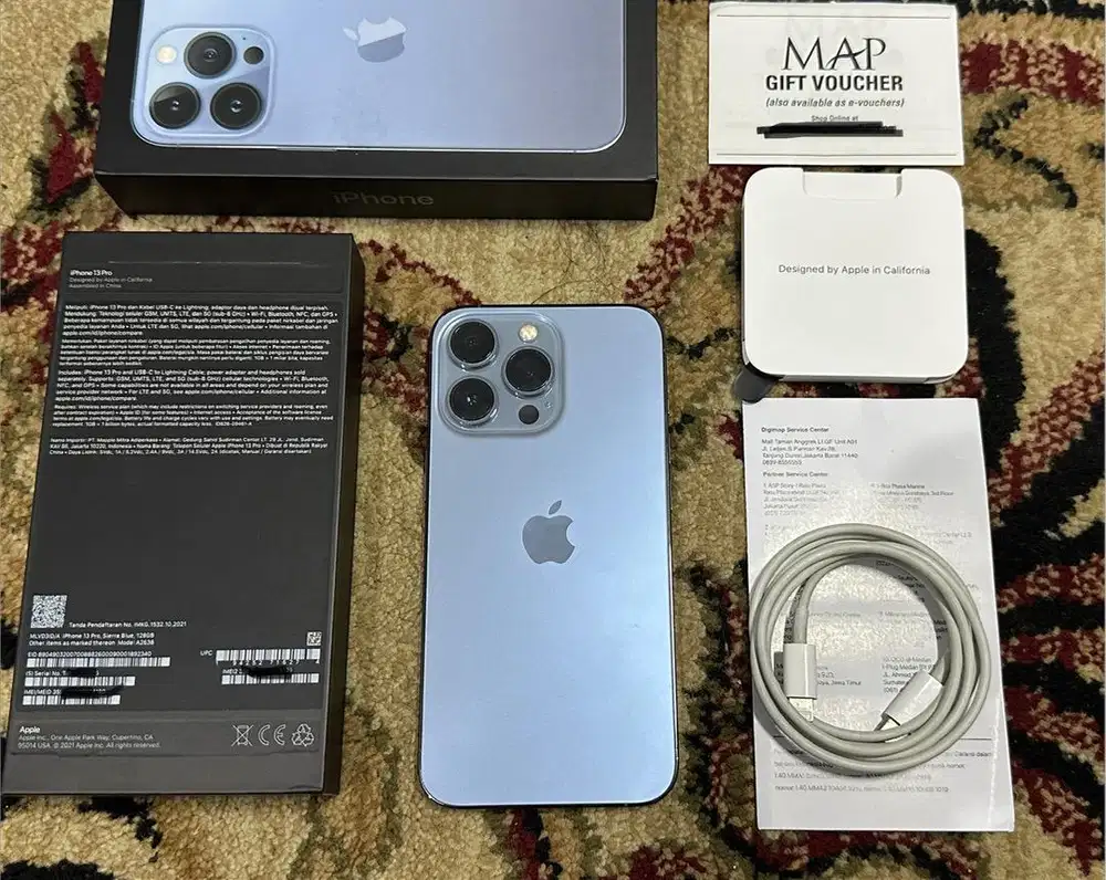 iPhone 13 Pro 128Gb Sierra Blue Ex Digimap Fullset Oiginal Mulus
