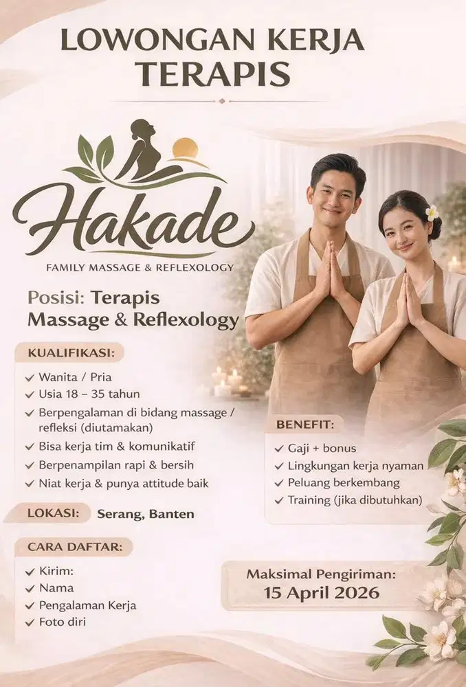 Lowongan Terapis Pijat