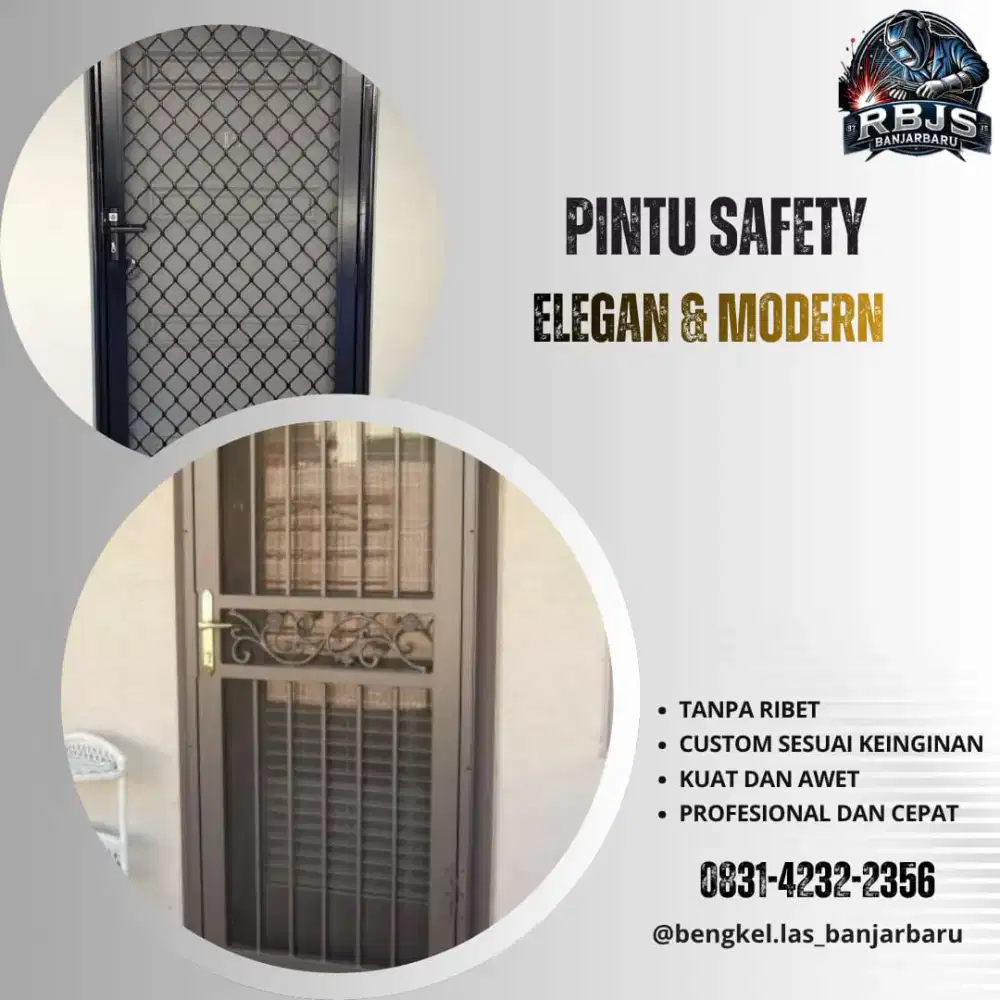 PINTU SAFETY, KUAT, AWET, PERLINDUNGAN EKSTRA RUMAH