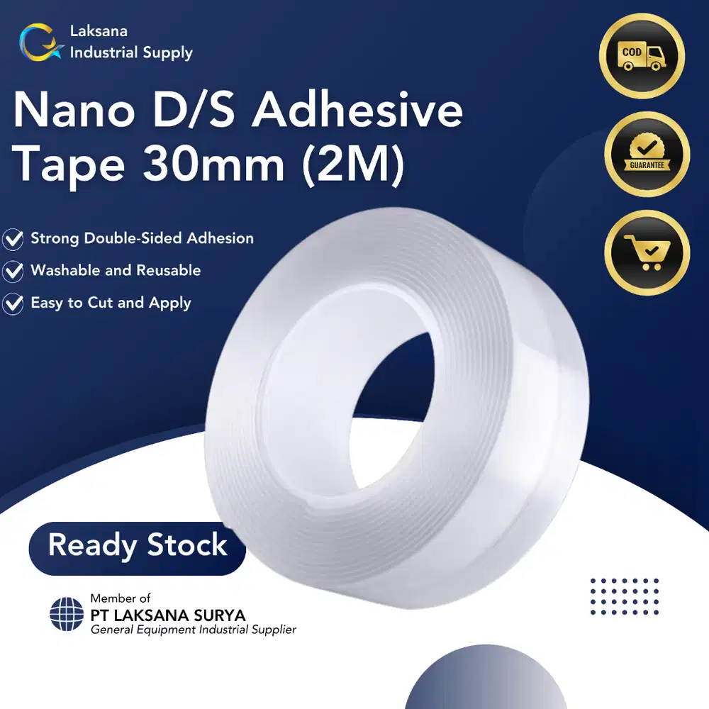Nano Lem Double Tape Bening Tahan Air 30mm x 2m