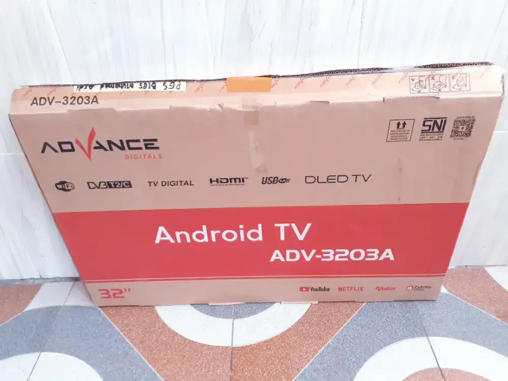 TV LED ANDROID ADVANCE 32IN DIGITAL YOUTUBE SEGEL GARANSI (J78)