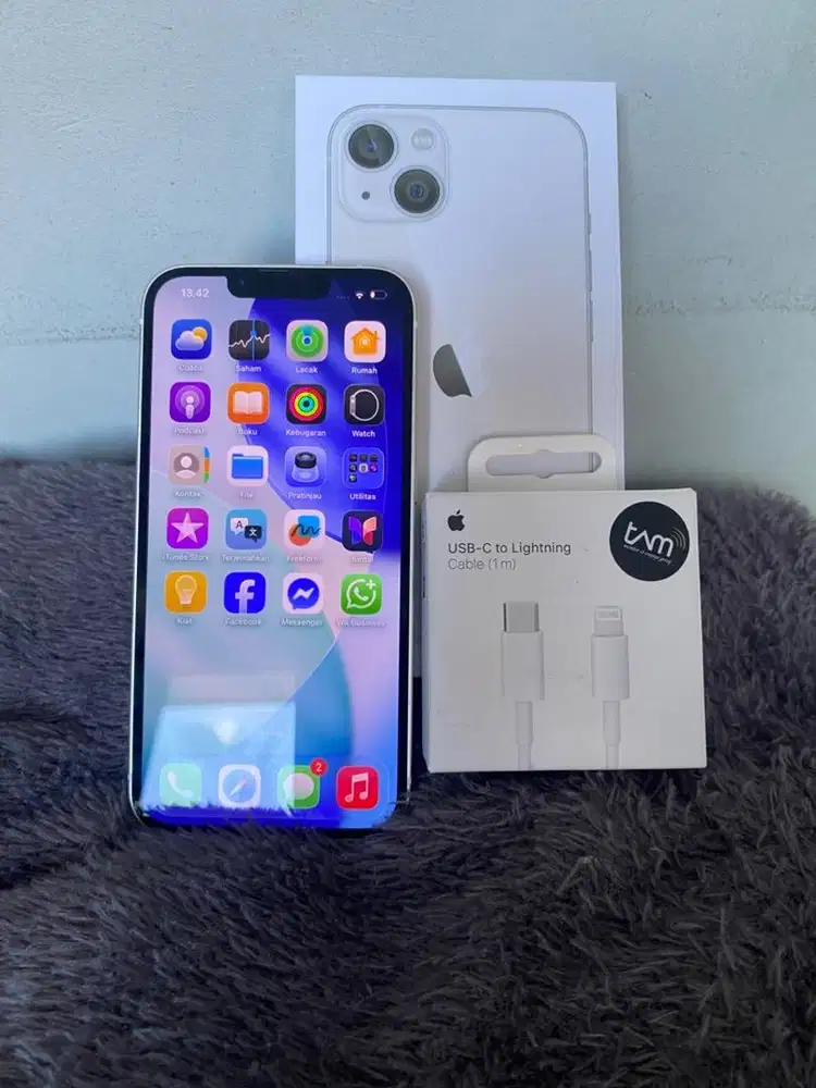 Iphone 13 256gb + carger ori TAM (baru)