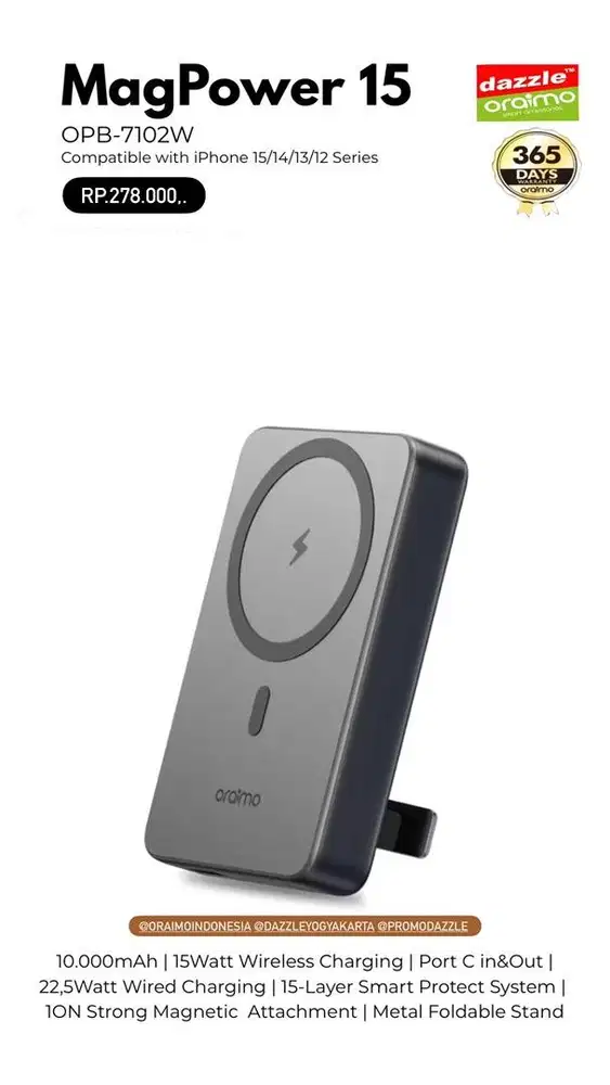 Oraimo MagPower 15 ОPB-7102W