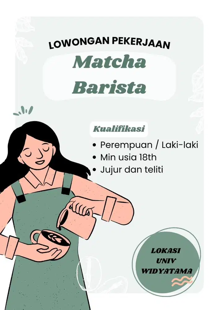 Loker Barista Matchaboy