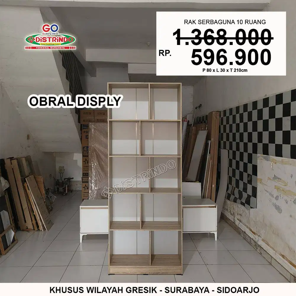 Distrindo Rak Serbaguna 10 Ruang Besar Obral Disply