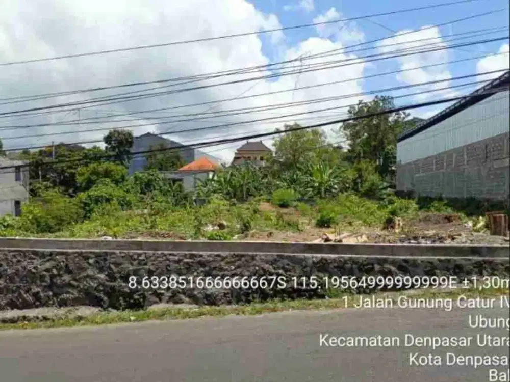 lelang tanah di jl gn catur ubung denpasar utara