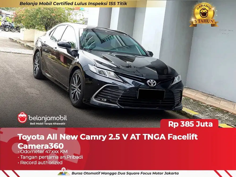 [ GARANSI 5TH ] Toyota Camry 2.5 V AT TNGA Facelift Sunroof 2022/2023