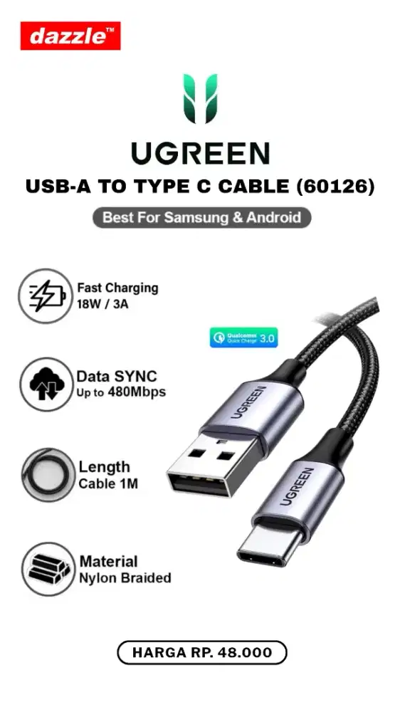 UGREEN USB A TO TYPE C (60126)