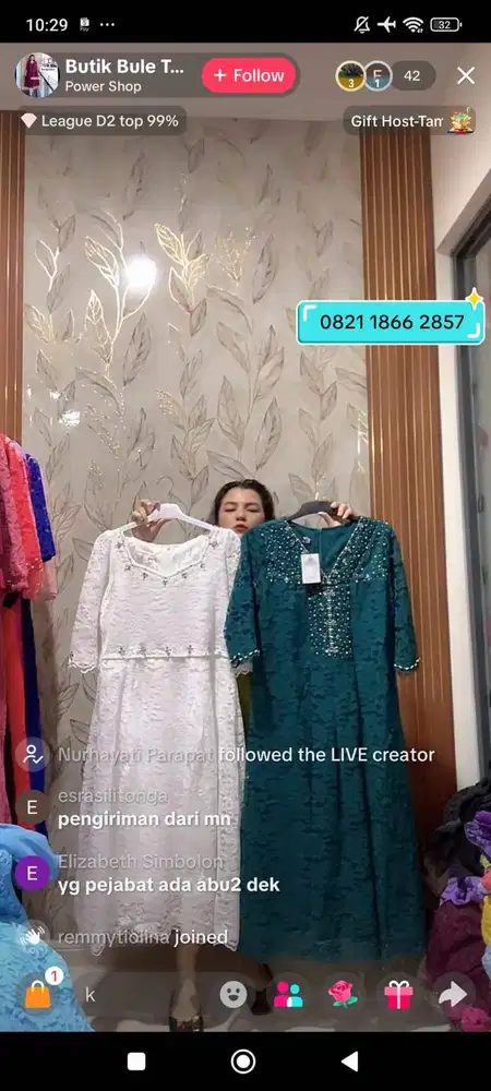 Gaun / dress kebaya ukuran besar merk ElGhana