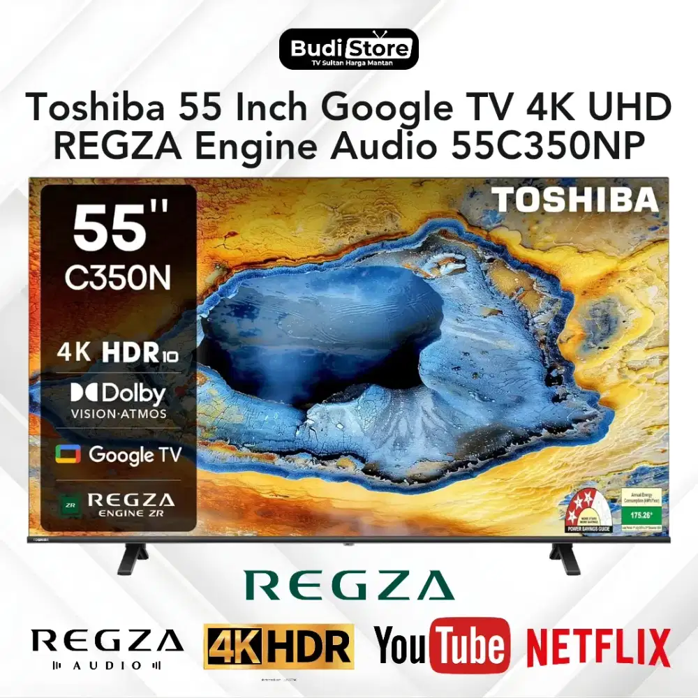 Toshiba 55 Inch Google TV 4K UHD REGZA Engine Audio 55C350NP