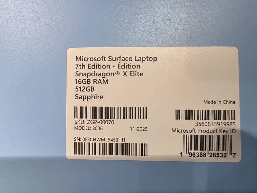 FS Microsoft Surface Laptop 7th Edition (edisi 7) Mulus baru 3 bulan