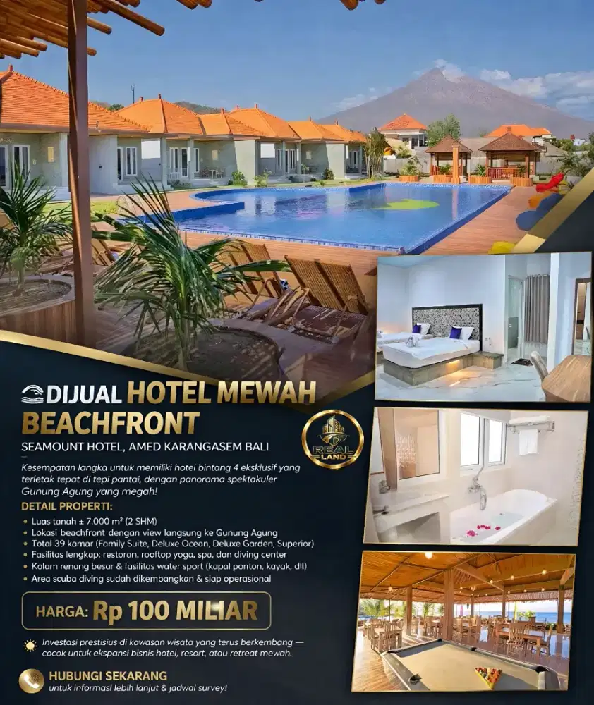 DIJUAL HOTEL BINTANG 4 DI PULAU BALI - PANTAI