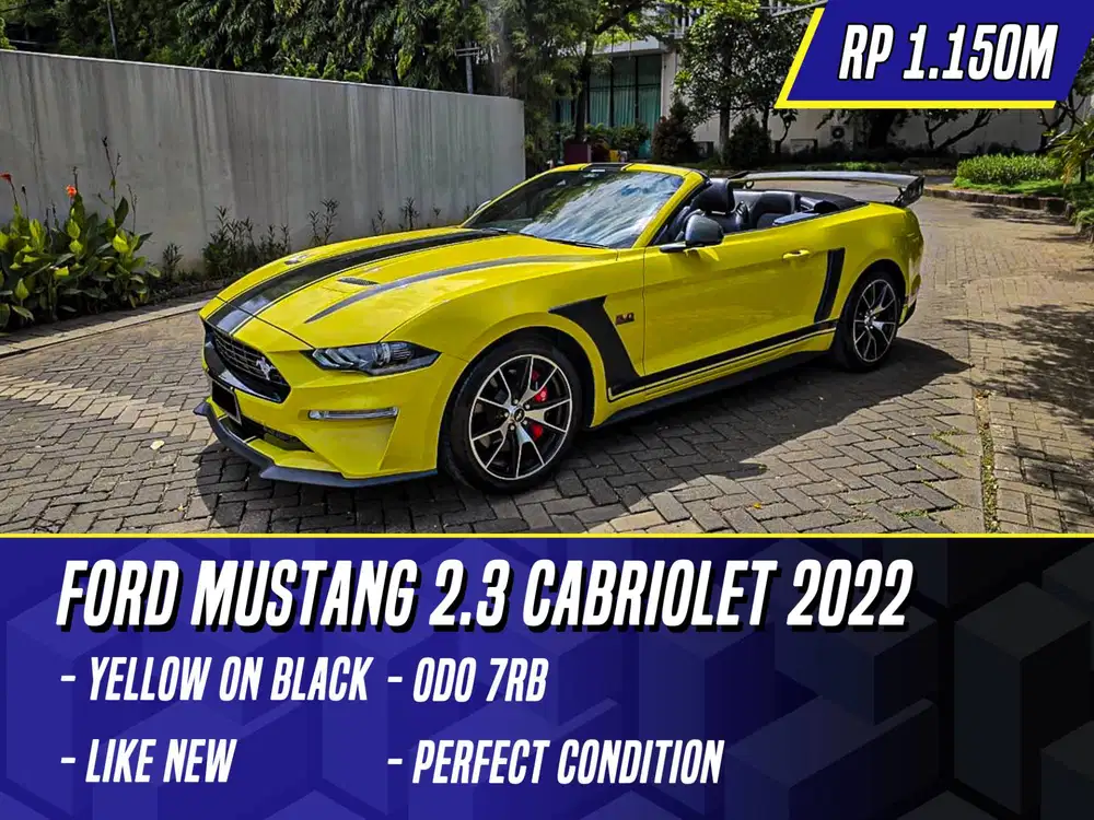 Ford Mustang 2.3 Cabriolet EcoBoost 2022 Yellow Kuning Cabrio