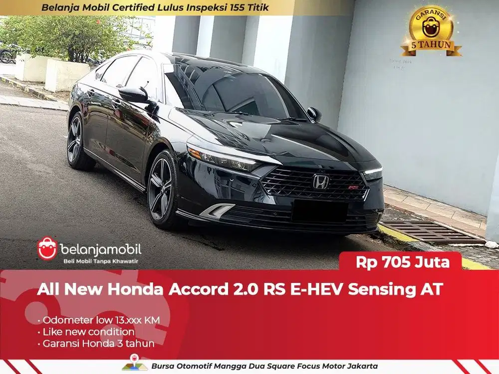[ LOW KM ] Honda Accord 2.0 RS E-HEV Sensing AT Hitam 2024/2025