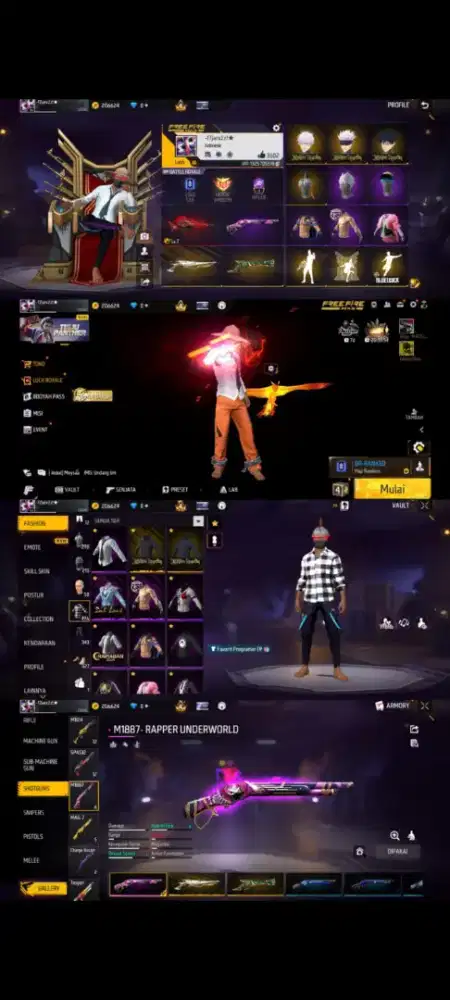 JUAL AKUN FREE FIRE AMAN DAN ANTI HB