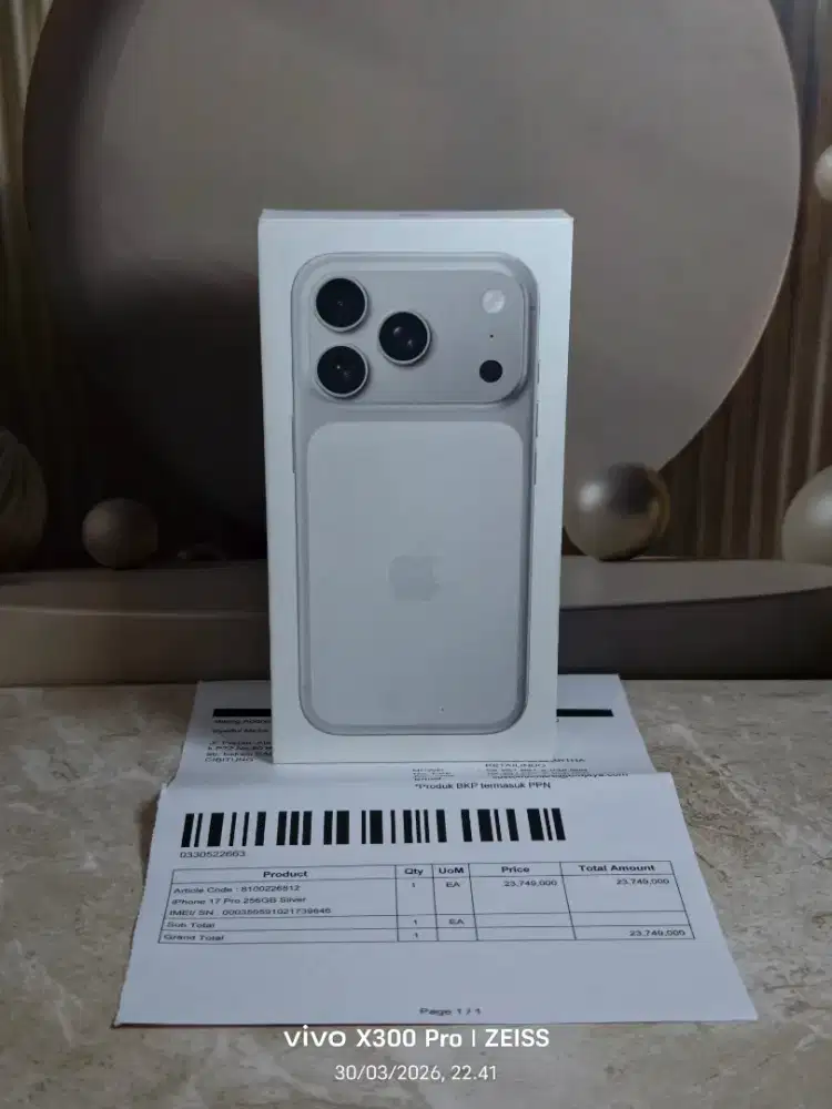 Iphone 17 pro 256gb ibox silver baru segel