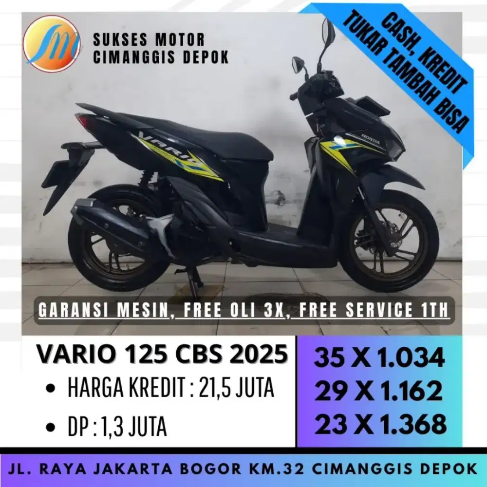NEW VARIO 125 CBS 2025 KREDIT MURAH CICILAN RINGAN [SUKSES MOTOR]