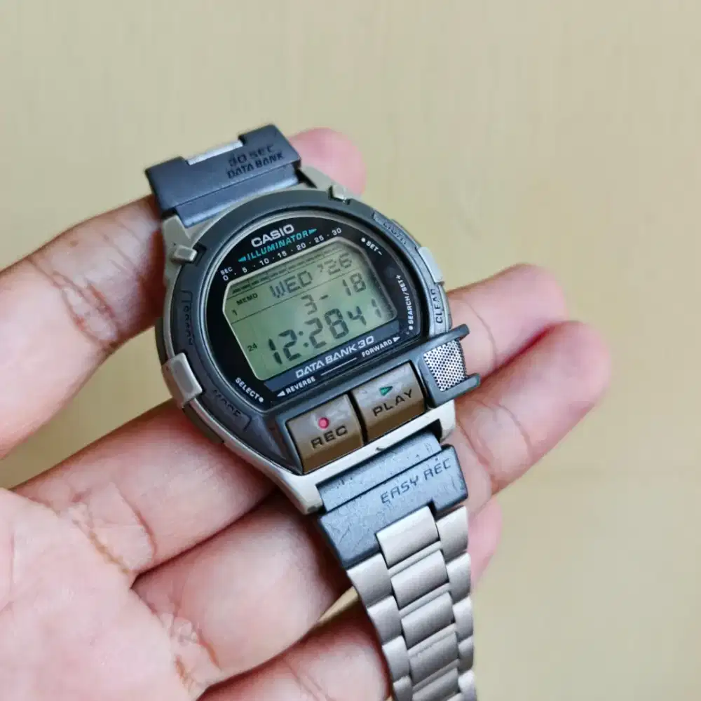 Jam tangan casio db v300 record audio rare item