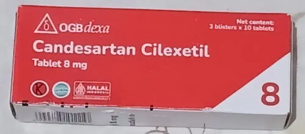 Multivitamin Cande Sartan Cilexetil 8 MG Ori OGB DEXA kemasan Box