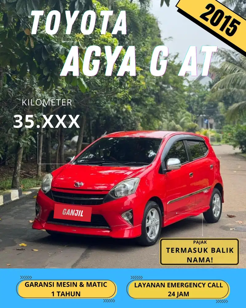 TOYOTA AGYA 1.0 G TRD 2015 AT MATIC GENAP