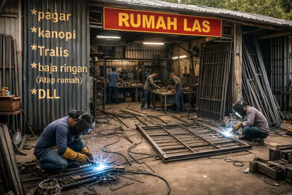 Gerbang, pagar, kanopi dan lain-lain jasa las