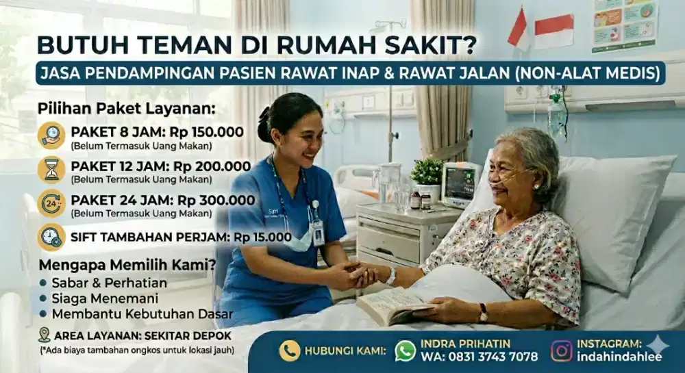 Jasa menemani pasien rawat jalan dan dirawat pasien medical cek up