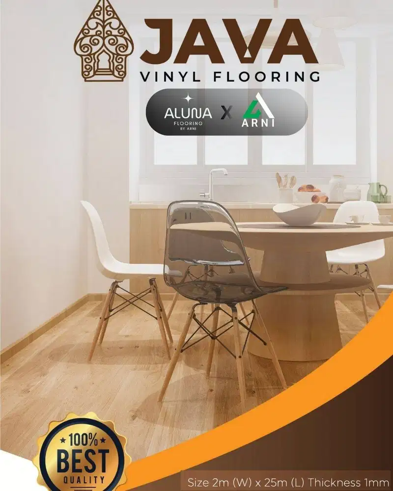 Lantai Vinyl Kisaba JAVA Series Tebal 1mm | Vinyl Lantai Motif Wood |