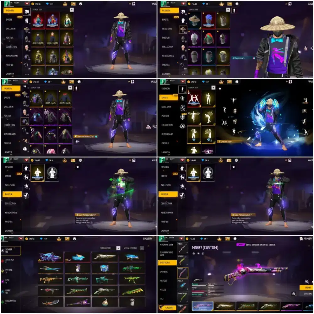 Jual akun ff spek GG