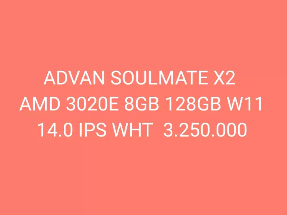 ADVAN SOULMATE X2 
AMD 3020E