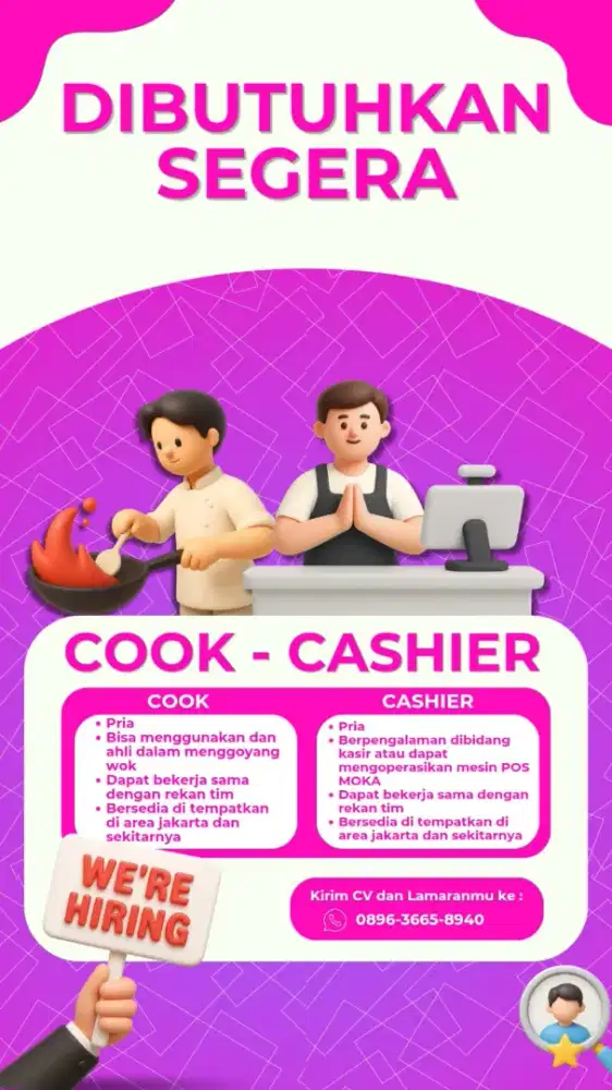 Loker dibutuhkan segera