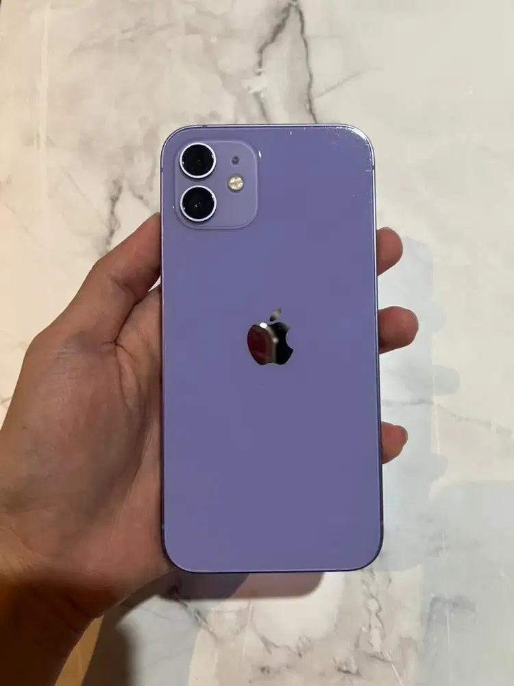 iPhone 12 128GB Purple Murah Ada Minus Layar Kemerahan dan Ada Bubble