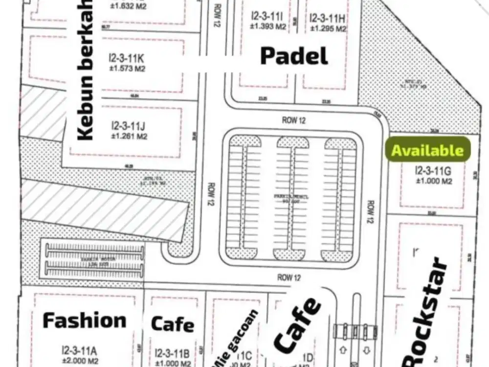 Di sewakan kavling lahan komersial dekat mie gacoan dan cafe di harapan indah