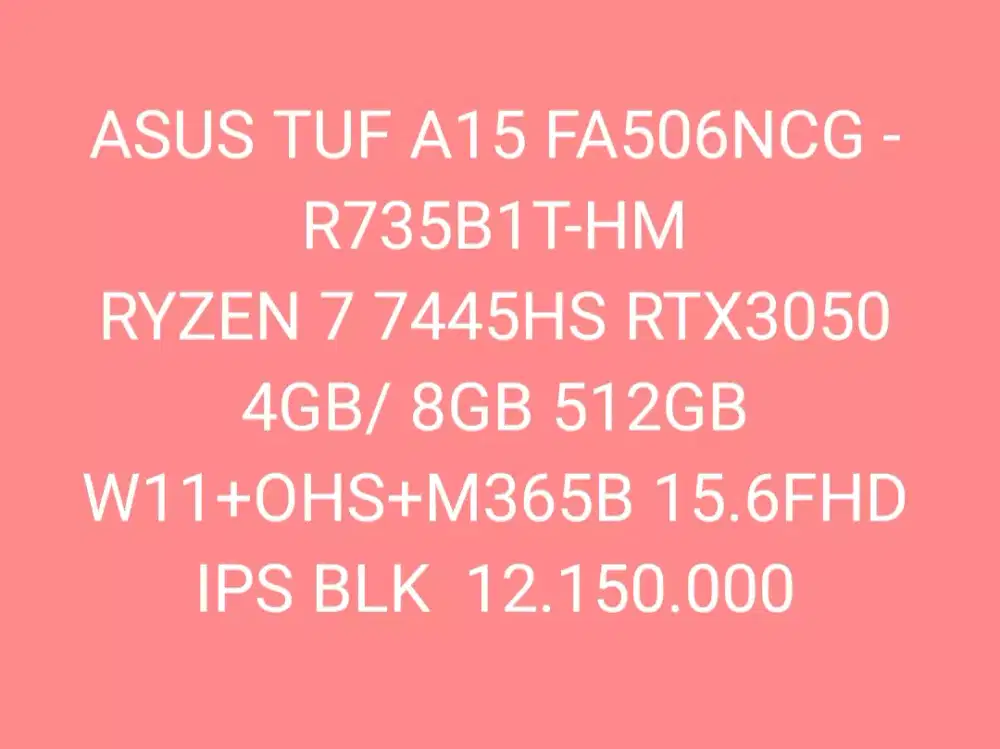 ASUS TUF A15 FA506NCG - R735B1T-HM