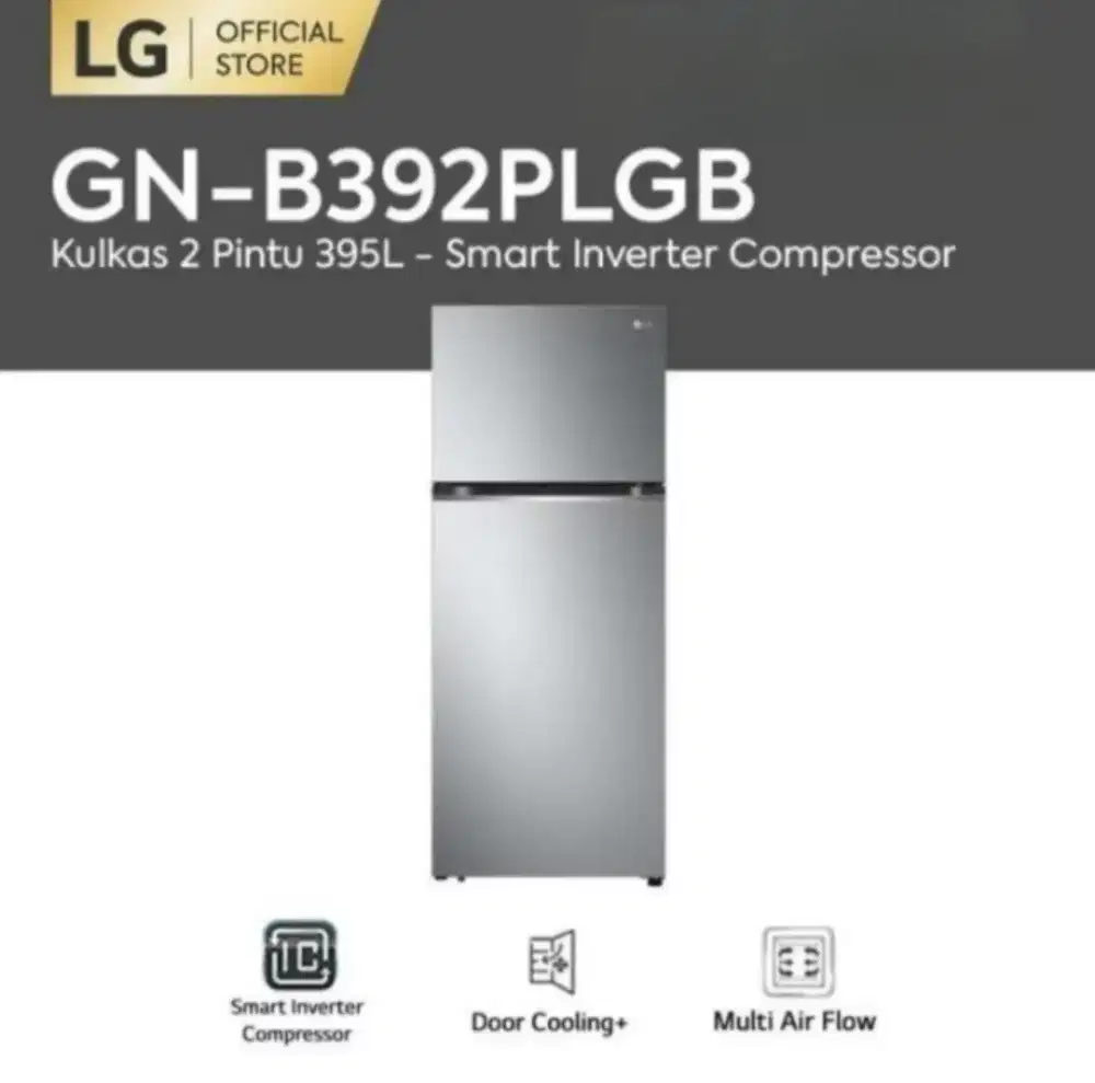 KULKAS 2 PINTU LG SMART INVERTER GN-B392PLGB