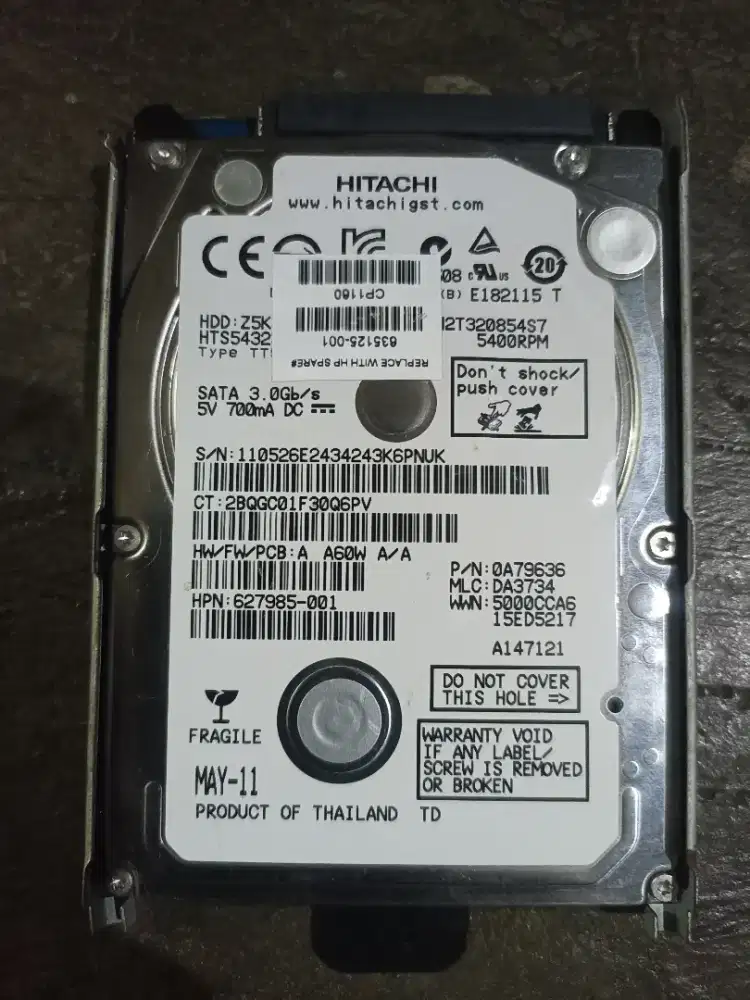 Hdd dan ram masih fungsi normal