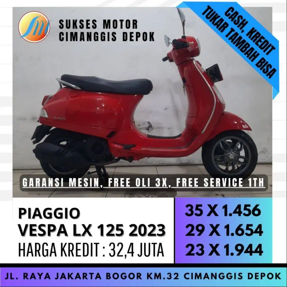 VESPA LX 125 2023 DP 1 JUTA TERMURAH CICILAN RINGAN [SUKSES MOTOR]