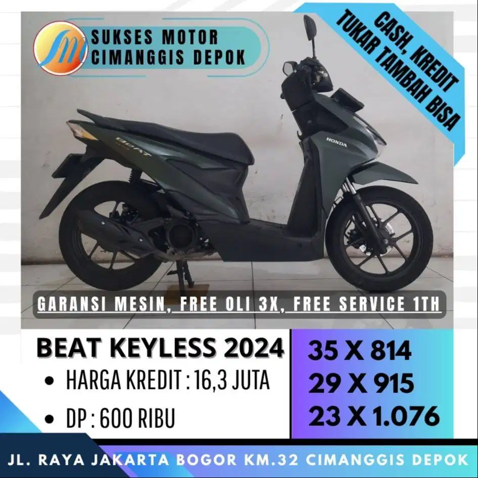 BEAT DELUXE SMARTKEY 2024 PROMO DP 600 FREE SERVIS 1TH [SUKSES MOTOR]