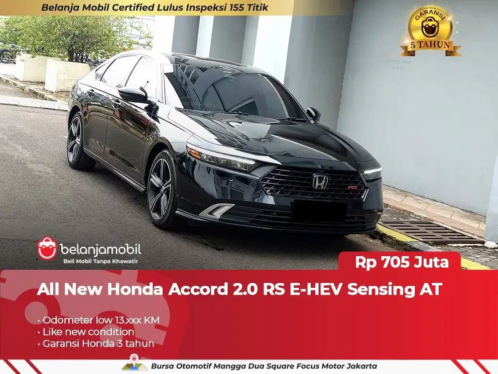 [ LOW KM ] Honda Accord 2.0 RS E-HEV Sensing AT Hitam 2024/2025
