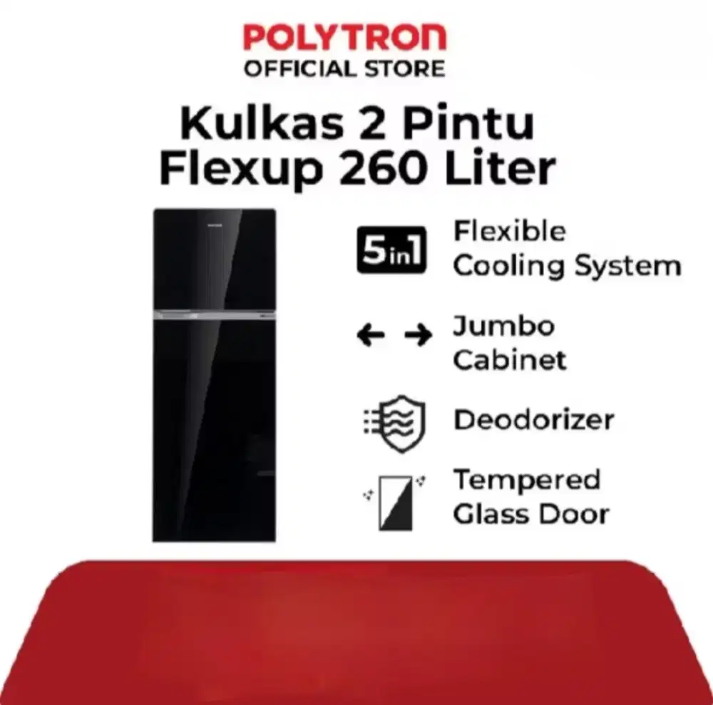 KULKAS 2 PINTU POLYTRON FLEXUP 5IN1 PRW 29HB