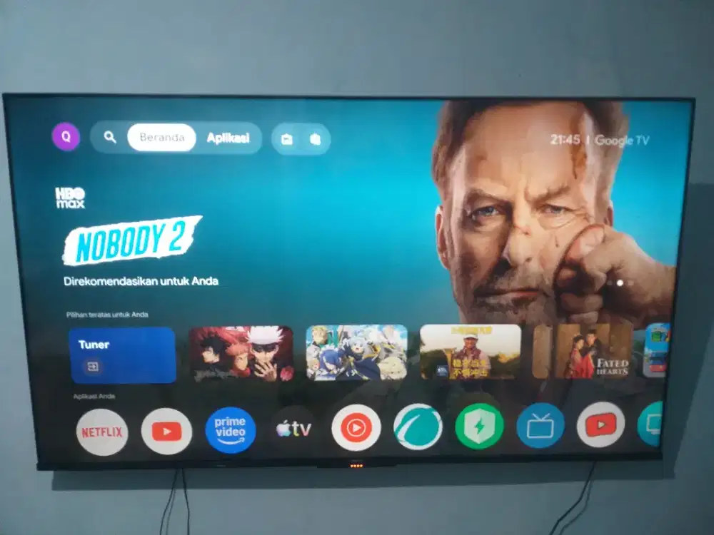 Tv geogle hisense 65 inch 4K UHD bezelles