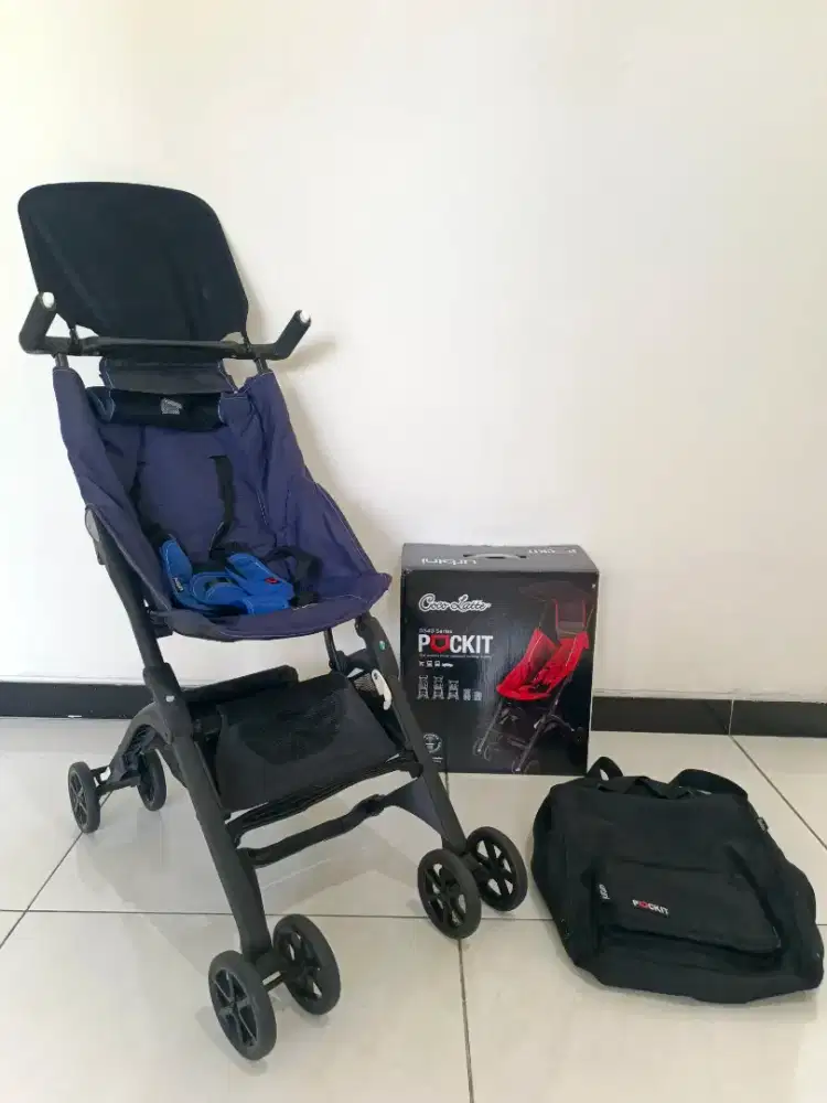 STROLLER POCK IT COCOLATTE WARNA NAVY PRELOVED STROLLER BAYI LIPAT