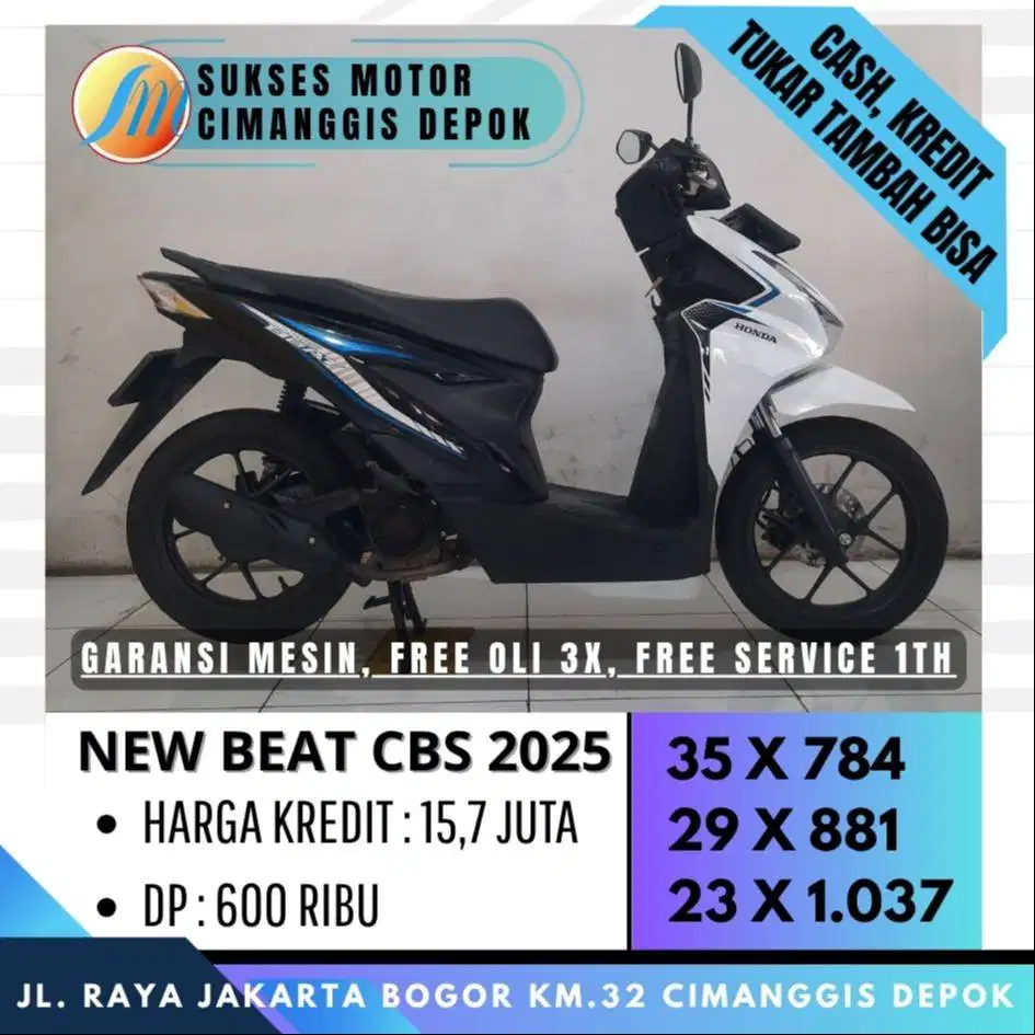 NEW BEAT CBS 2025 PROMO DP 600 UNIT MULUS [SUKSES MOTOR]