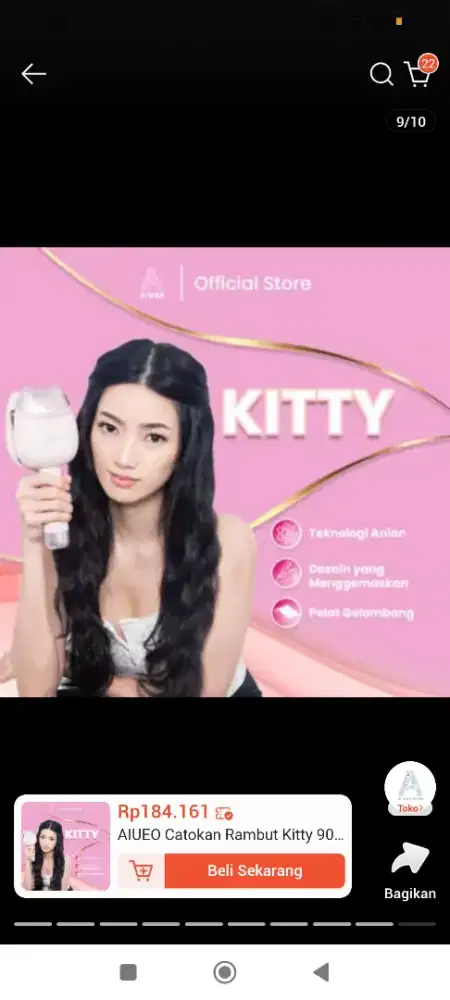 catokan rambut curly gelombang