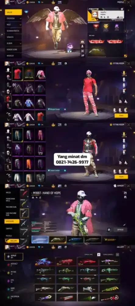 Ready akun ff aman dan terpercaya