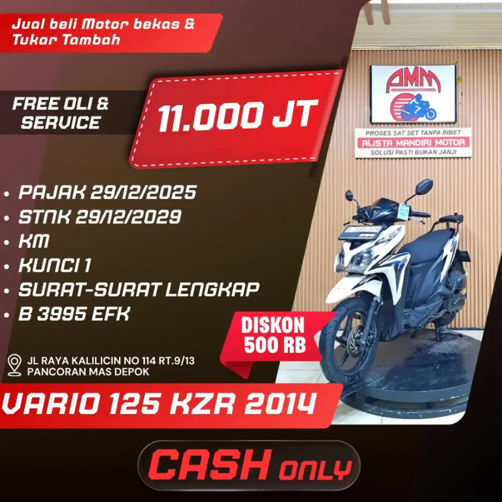 VARIO 125 KZR, 2014, CASH ONLY, BS KREDIVO