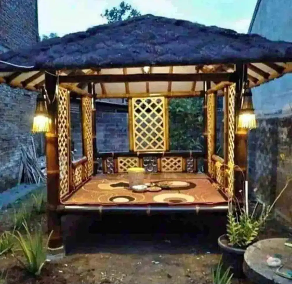 Jual saung bambu