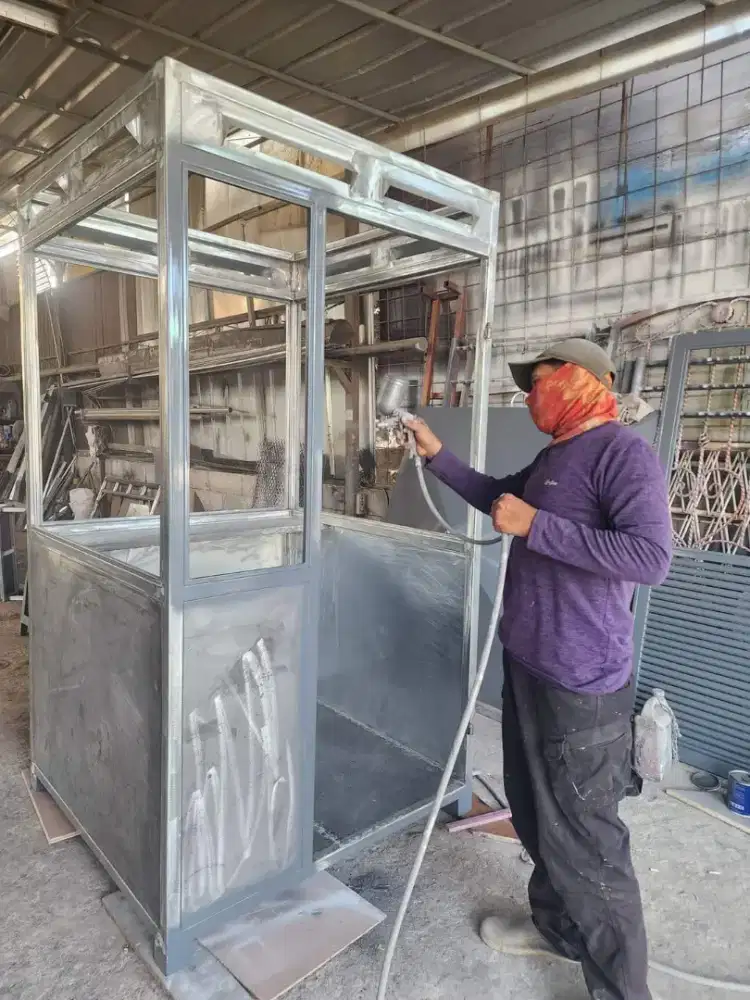 Menerima pembuatan pagar kanopi teralis, booth container,alat fitnes