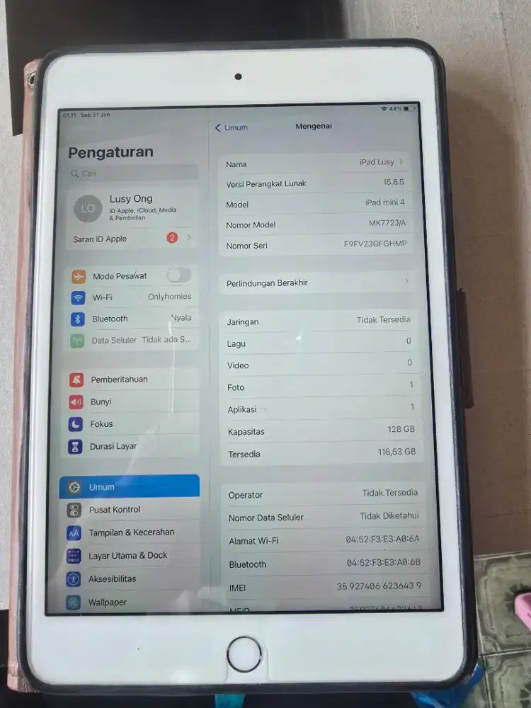 Ipad mini 4 128gb cellular + wifi